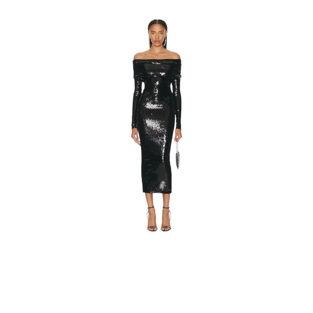 ALEXANDRE VAUTHIER Couture Edit Dress Black Sequin Size‎ 36 US Small NWT $1,380
